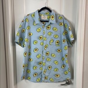 Urban Pipeline Light Blue Avocado Print Shirt